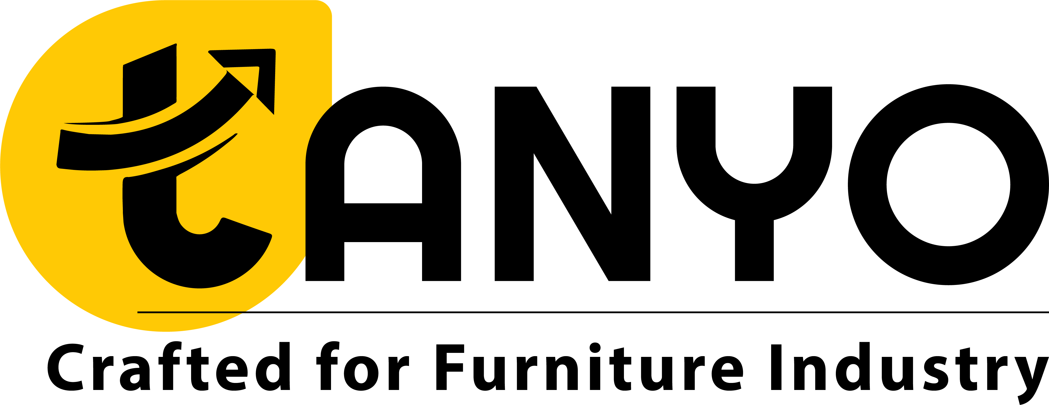 Logo of TANYO CRM with a yellow abstract symbol to the left and the tagline 'Engineered for Success' below in black text.